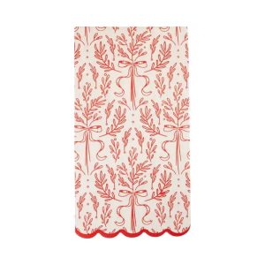 Red Bough Pattern Dinner Napkin - Set of 24