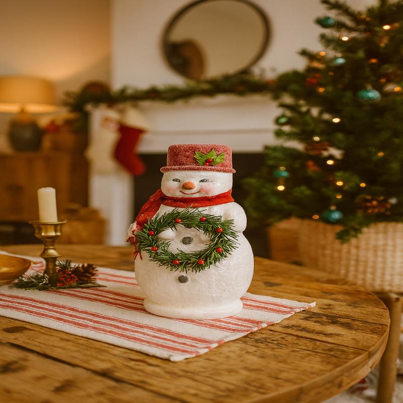 Retro Snow Lady Figurine