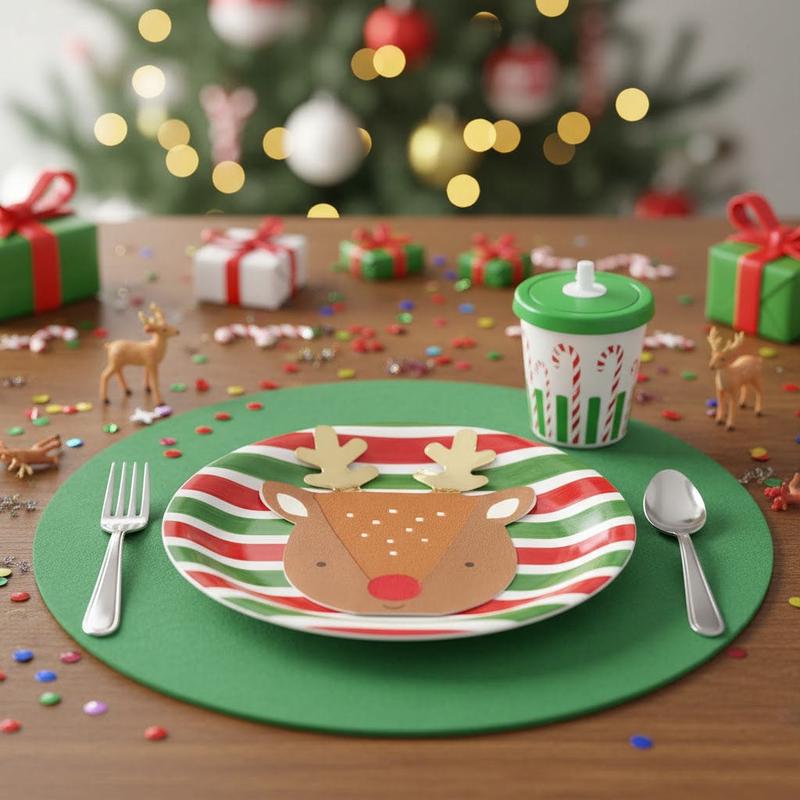 Rudolph Shaped Dinner Napkin - Set of 18