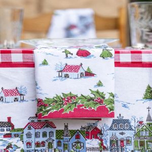 Set of 4 April Cornell Victorian Christmas Napkins