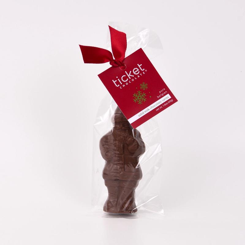 Ticket Chocolate - Solid Milk Belgium Chocolate Santa