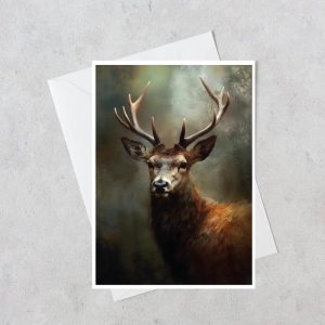 Vintage Stag - Note Card