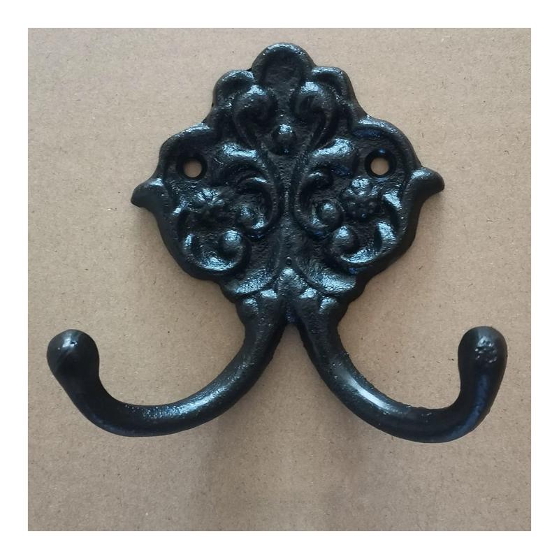 Black Cast Iron Wall Hook