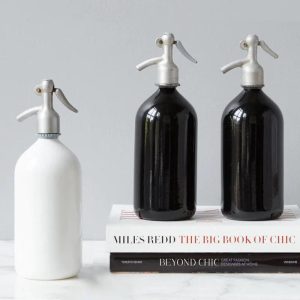 Black or White Seltzer Bottle