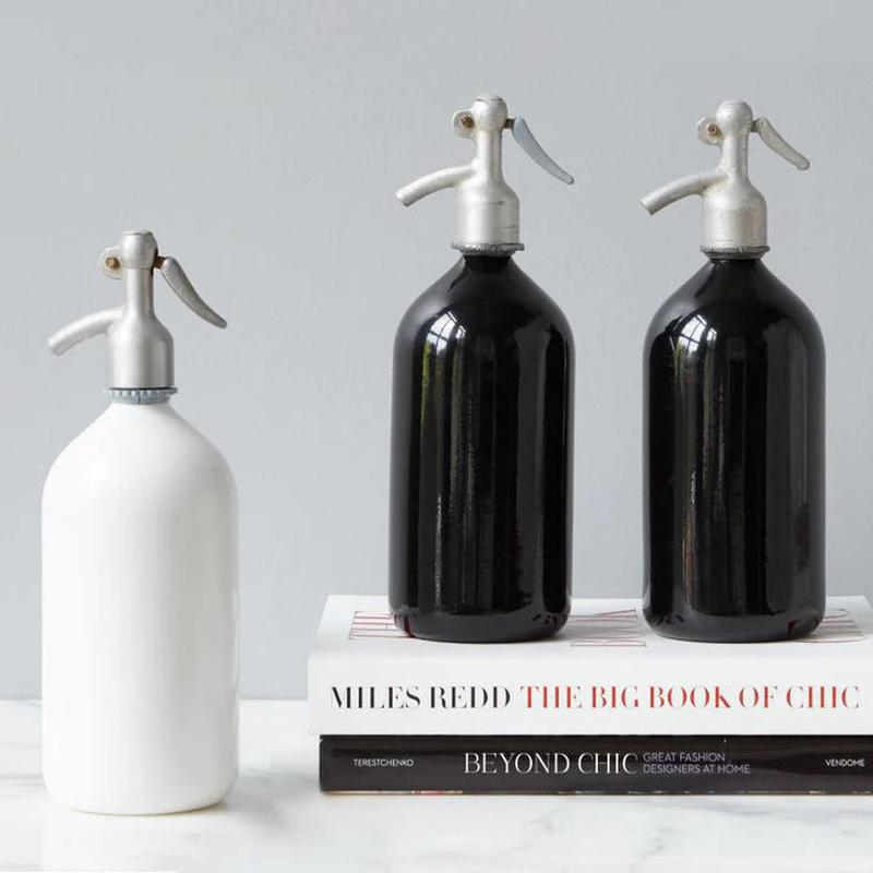 Black or White Seltzer Bottle