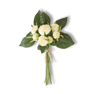 Real Touch White Cabbage Rose Bundle