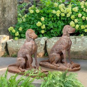Set of 2 Cast Iron Life Size Hound Dogs- More coming soon