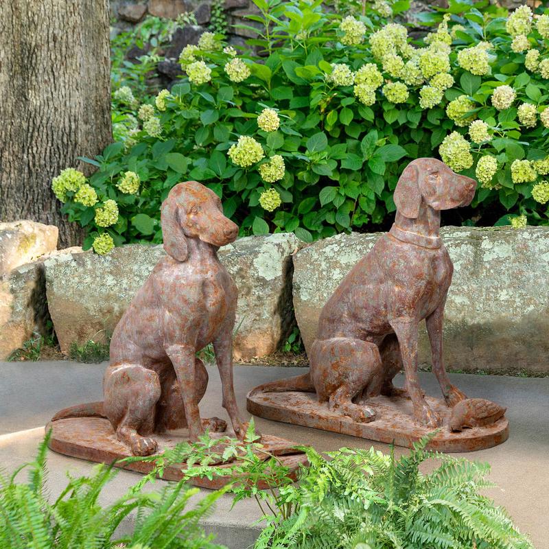 Set of 2 Cast Iron Life Size Hound Dogs- More coming soon