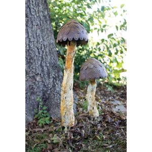 Set of 2 Metal Garden Mushrooms - More Coming Soon