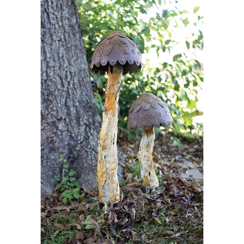 Set of 2 Metal Garden Mushrooms - More Coming Soon