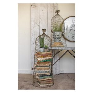 Set of 2 Wire Cloche Topiary - More Coming Soon