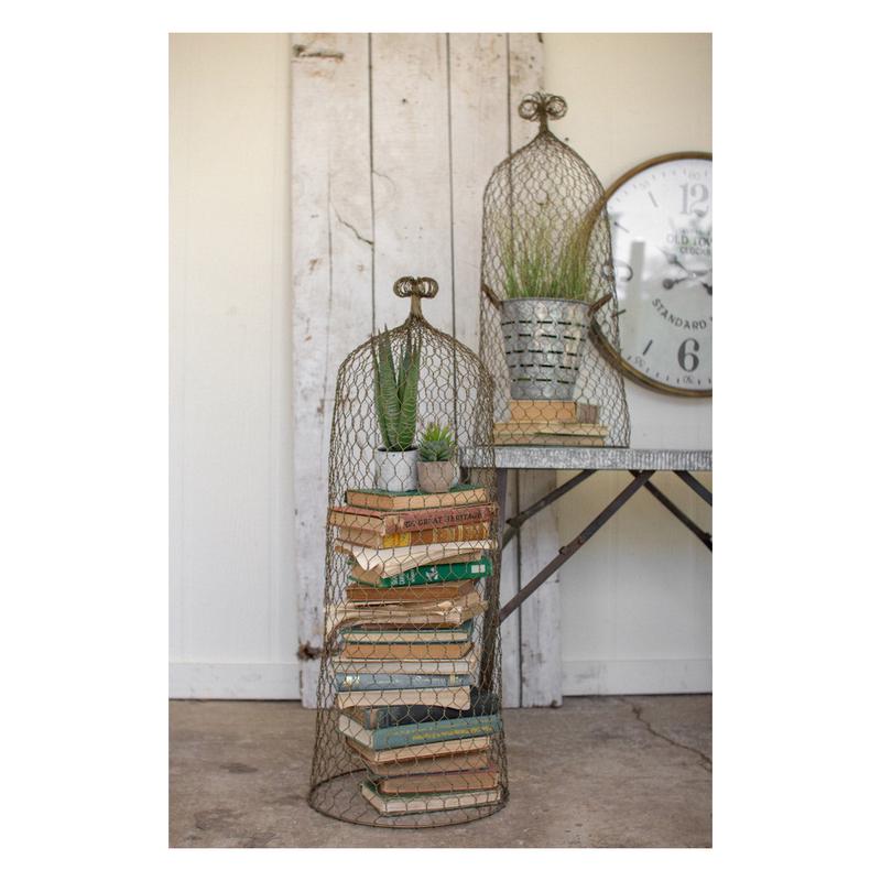 Set of 2 Wire Cloche Topiary - More Coming Soon