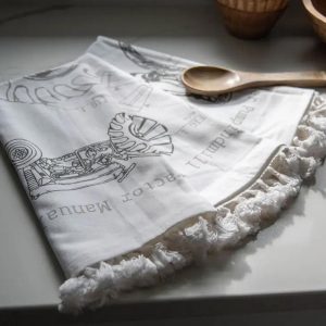 Set of 3 Black and White Farm Manual Tea Towels