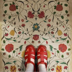 Williamsburg Vintage Vinyl Floor Cloth - Abigail - Choose Size
