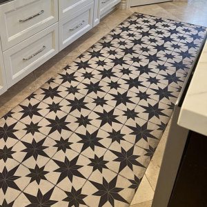 Williamsburg Vintage Vinyl Floor Cloth - Astraea - Choose Size
