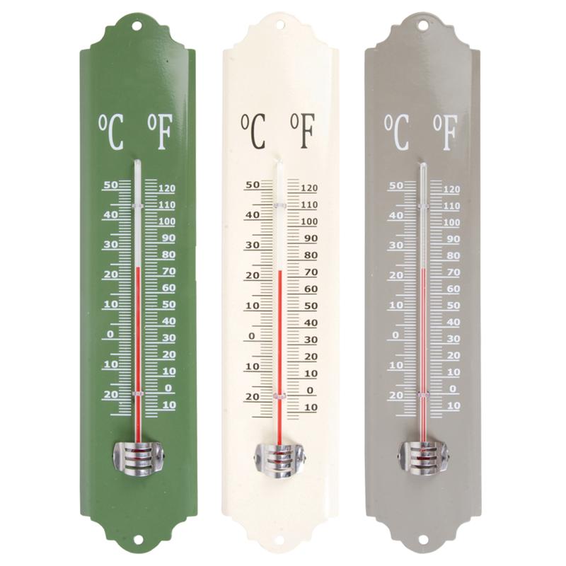 Zinc Wall Thermometer - Choose Color