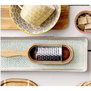 Chef's Wood and Stainless-Steel Cheese Grater
