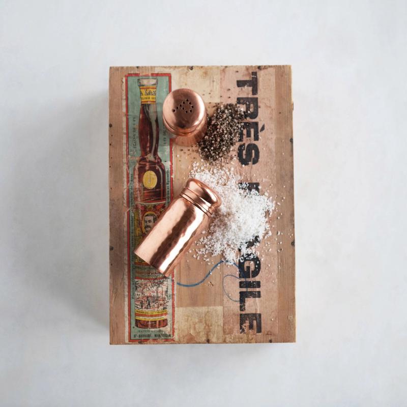 Copper Finished Salt and Pepper Shakers