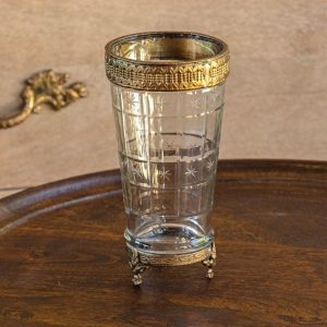 Etched Glass Vanity Vase