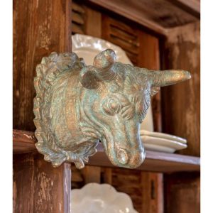 French Farmhouse Cow Head with Wreath
