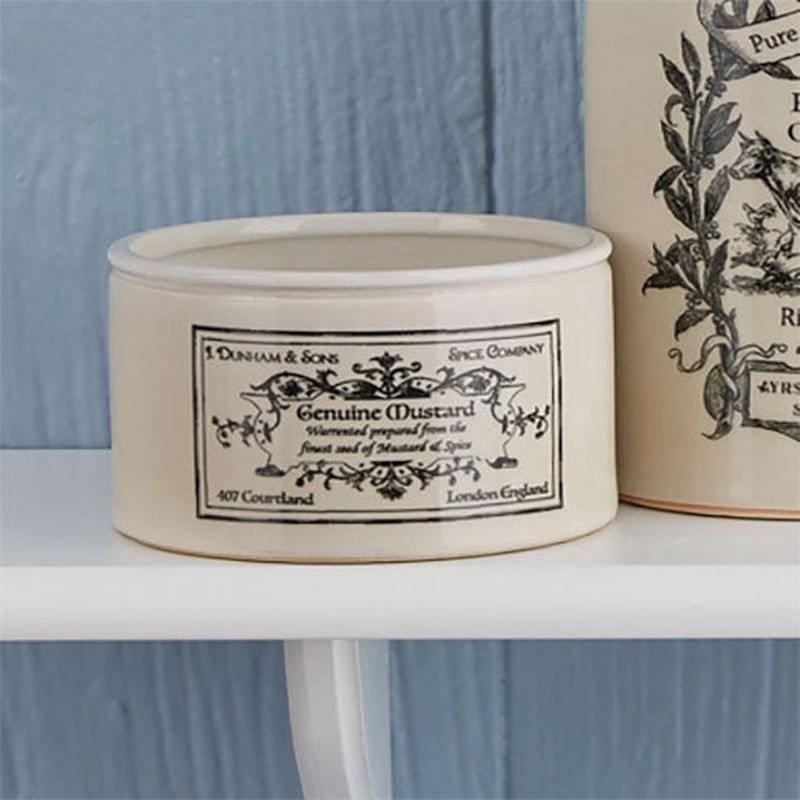 Ironstone Mustard Crock