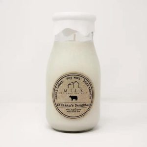 Milk Bottle Candle - Milkman's Daugher -Milk, Sugar, Spice, Touch of Rum
