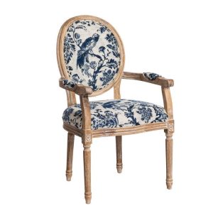 The Blue Fowl & Fruit Jacquard Armchair - Preorder