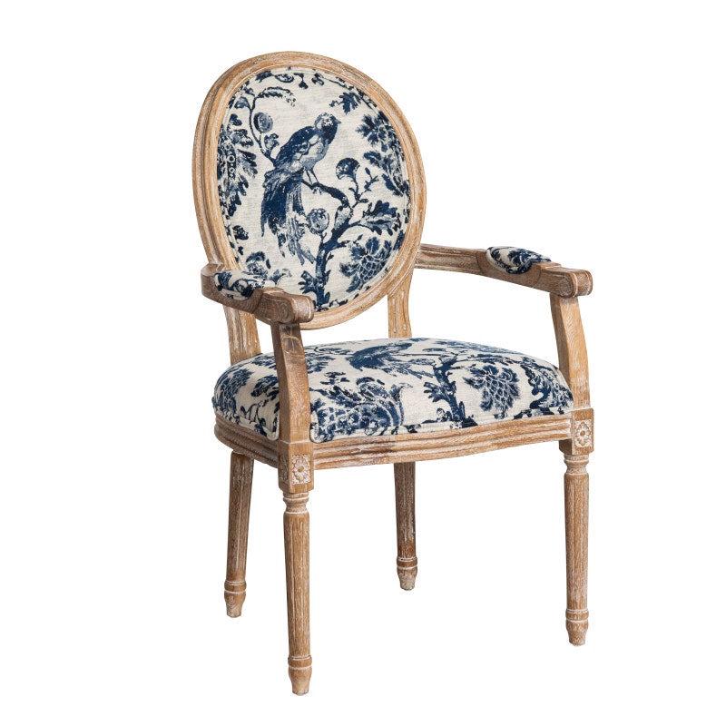 The Blue Fowl & Fruit Jacquard Armchair - Preorder