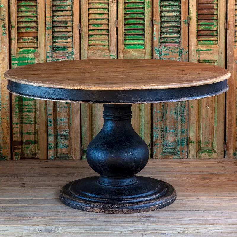 Vidalia Round Dining Table - Black Weathered- More Coming Soon