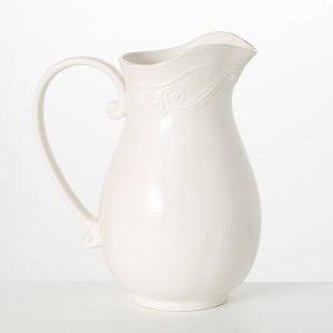 White Farmhouse Pitcher