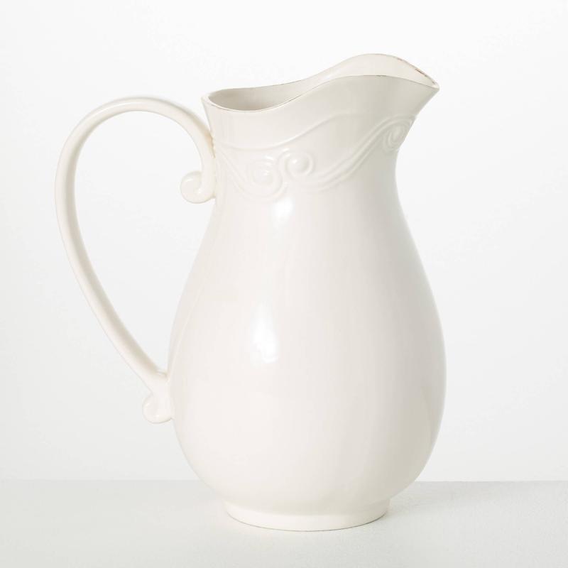 White Farmhouse Pitcher