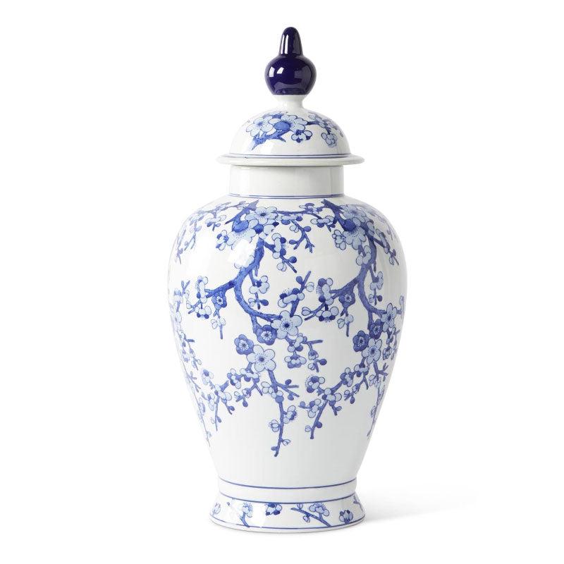 24 Inch Ceramic Blue and White Chinoiserie Ginger Jar - Returning Soon