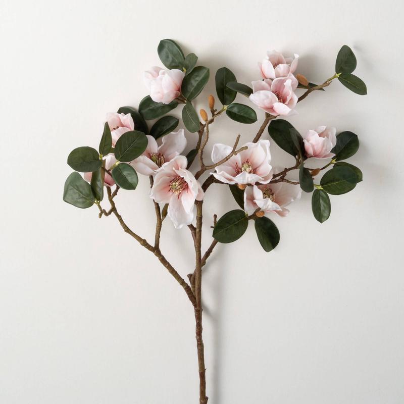 40" Blush Magnolia Stem