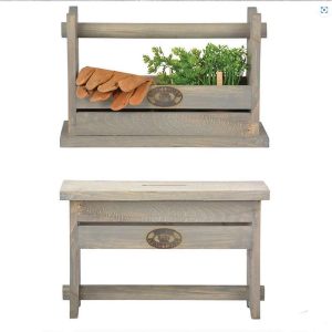 Wooden Garden Stool and Tool Carrier