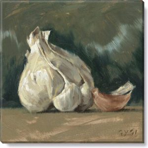 14" x 14" Garlic Canvas Art Print