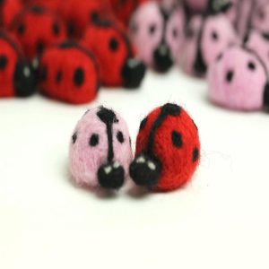 Felt Ladybug - Choose Pink or Red