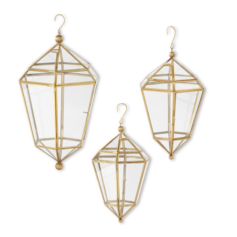 Hanging Gold Lantern - Choose From 3 Sizes