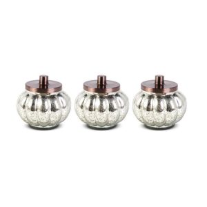 Mercury Glass Pumpkin Shaped Candle - Choose Scent