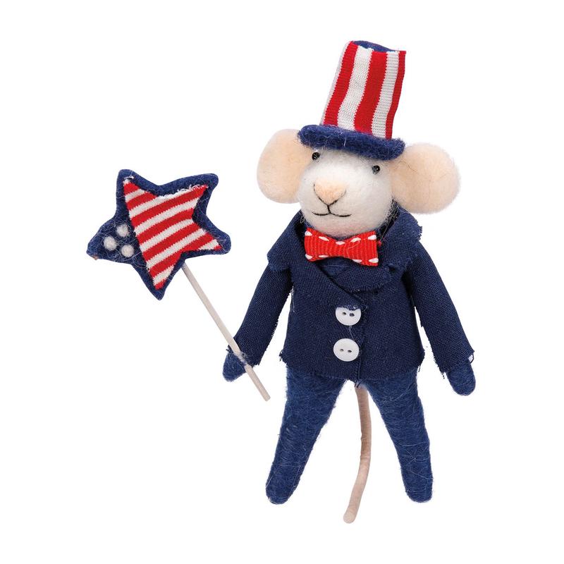 Patriotic Felt Mouse Ornament