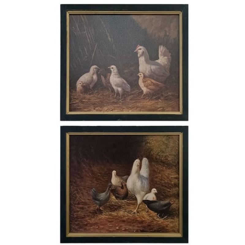 Set of 2 Framed Chicken Prints - More Coming Soon