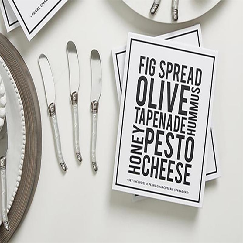 Set of 4 Pearl Handled Charcuterie Knives in Box