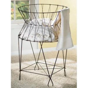Vintage Style Iron Laundry Basket