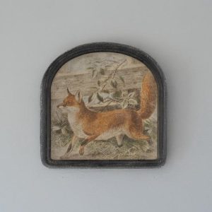 26" Weathered Framed Fox Print