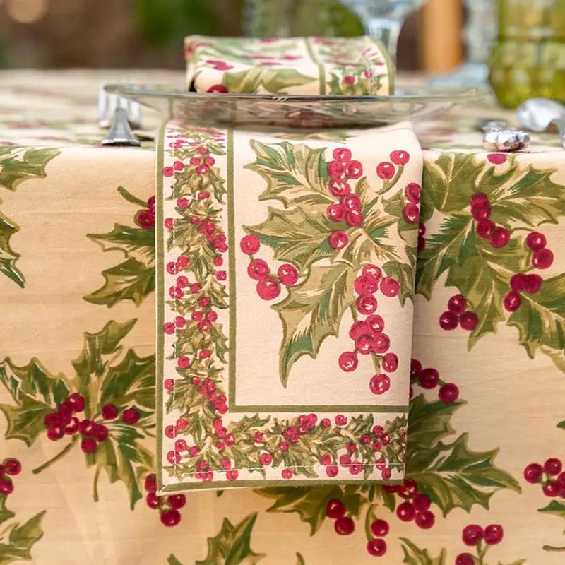 April Cornell Set of 4 Winterberry Napkins