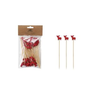 Bamboo Skewers with Moose Shaped Handles