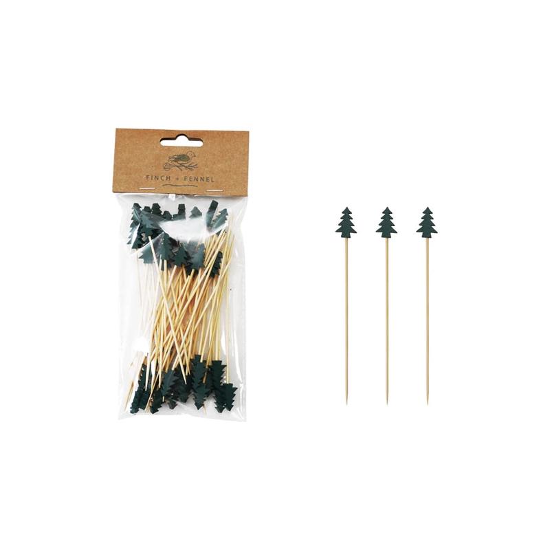 Bamboo Skewers with Tree Shaped Handles