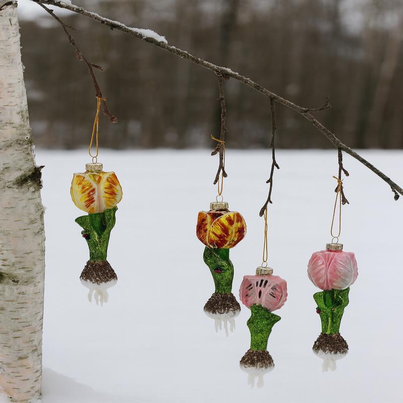 Cody Foster Botanical Tulip Ornament - Choose Color
