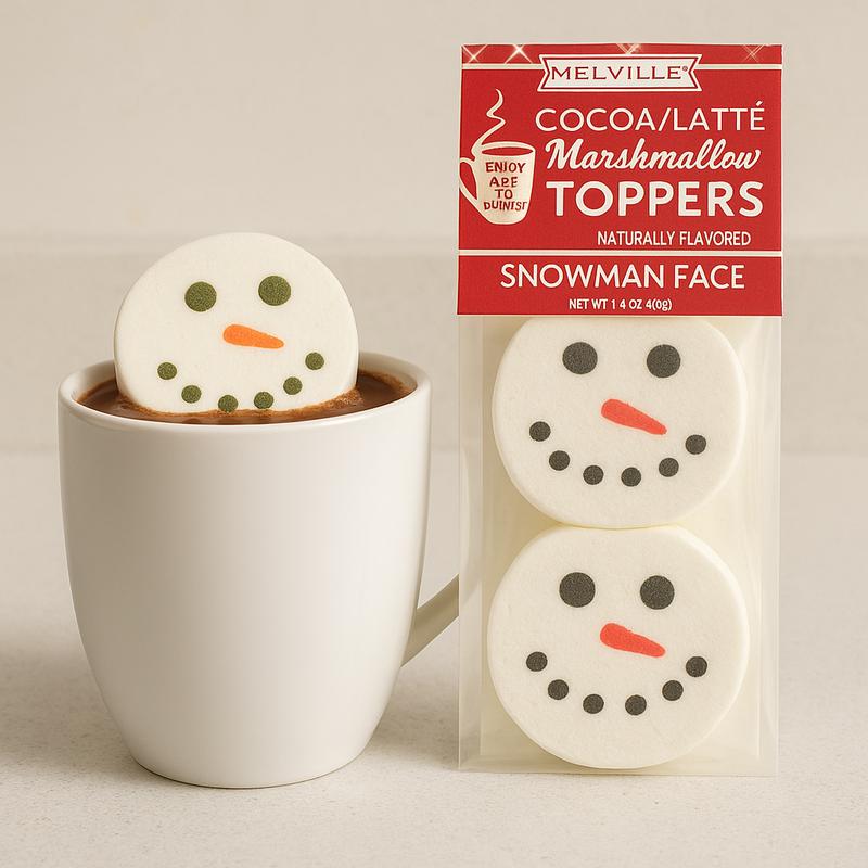 Pack of 4 Melville Snowman Marshmallow Toppers