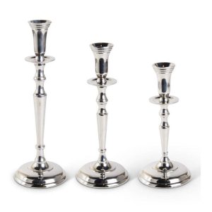 Polished Silver Traditional Candlestick - Choose Size
