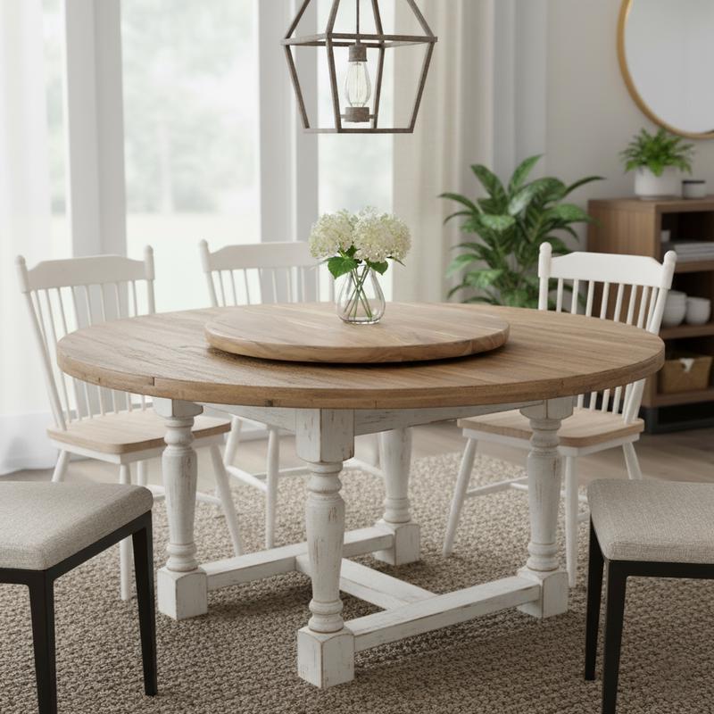 20" Wooden Lazy Susan Turntable